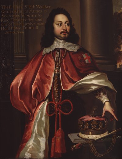 Sir Edward Walker (1611-1677), sukkanauhakuningas, 1600-luvun loppupuoli (öljy kankaalle). tekijältä English School