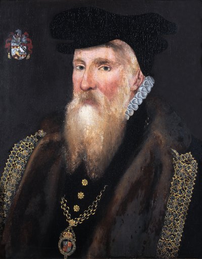 Sir Gilbert Dethick, sukkanauhakuningas (Garter King of Arms) tekijältä English School