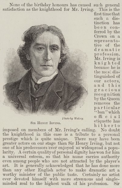 Sir Henry Irving (kaiverrus) tekijältä English School