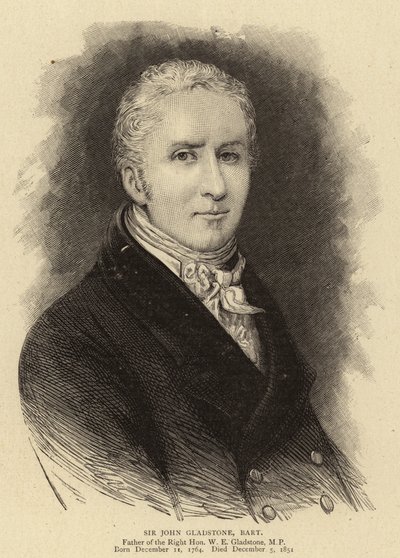 Sir John Gladstone, Bart (kaiverrus) tekijältä English School