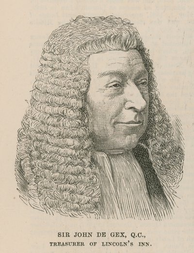Sir John de Gex, Lincolns Innin rahastonhoitaja tekijältä English School