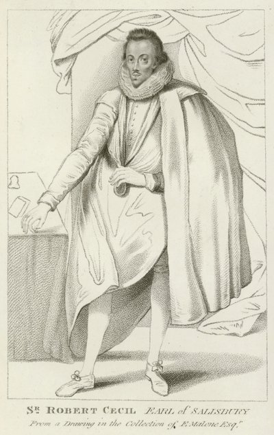 Sir Robert Cecil, Earl of Salisbury (kaiverrus) tekijältä English School
