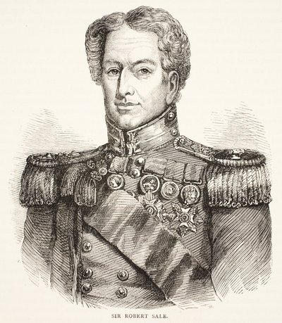 Sir Robert Sale, kuvitus Cassells Illustrated History of Englandista tekijältä English School