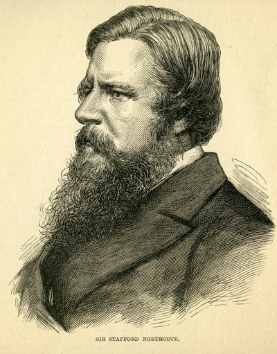Sir Stafford Northcote, 1. Earl of Iddesleigh (1818-87) tekijältä English School