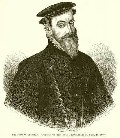 Sir Thomas Gresham, Royal Exchangen perustaja (s. 1519, k. 1557) tekijältä English School