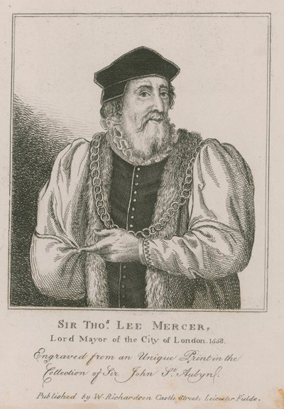 Sir Thomas Leigh, Mercer, Lontoon pormestari 1558 tekijältä English School