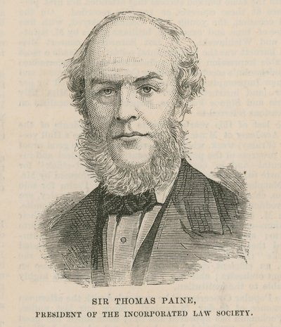Sir Thomas Paine, Incorporated Law Societyn puheenjohtaja tekijältä English School