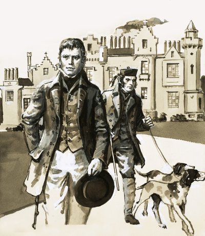 Sir Walter Scott kävelee Tom Purdien kanssa tekijältä English School