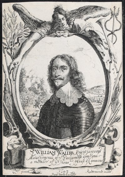 "Sir William Waller, parlamenttiarmeijan kenraalimajuri ritari ja Honoblen jäsen. alahuone tekijältä English School