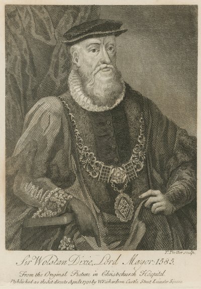 Sir Wolstan Dixie, Lontoon pormestari, 1586 tekijältä English School