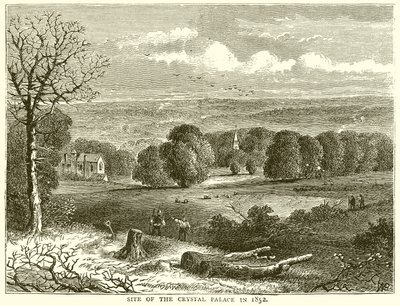 Crystal Palacen paikka vuonna 1852 tekijältä English School