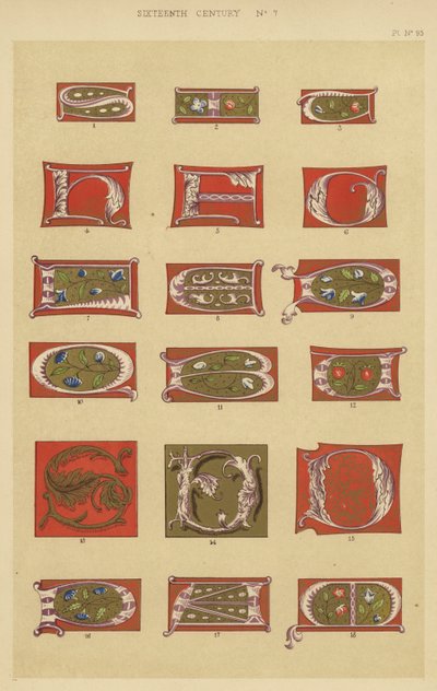Kuudestoista vuosisata (chromolitho) tekijältä English School
