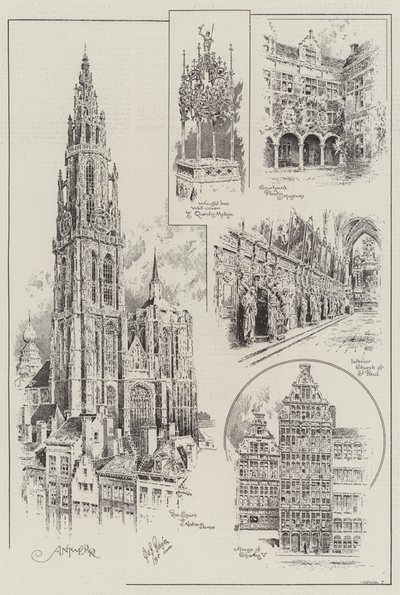 Antwerpenin luonnokset (kaiverrus) tekijältä English School
