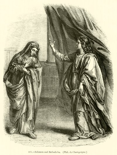 Salomo ja Bath-Seba, Philippe de Champaigne (kaiverrus). tekijältä English School