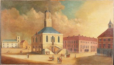 South Shields Market Place, noin 1800 tekijältä English School