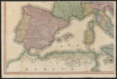 Espanja ja Portugali, Euroopasta, kuvailevat kaikki alueen muutokset sekä niiden poikkeamat useiden sen useiden imperiumien ja valtioiden rajalinjoissa, jotka hyväksyivät ja vahvistivat Pariisin lopullisen sopimuksen, 20. marraskuuta 1815, julkaistu 1816 ( tekijältä English School