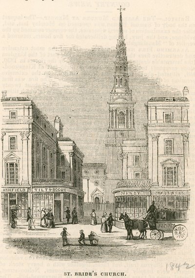 St Brides Church, Fleet Street, Lontoo tekijältä English School