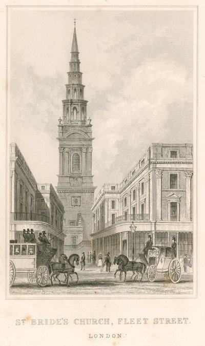 St Brides Church, Fleet Street, Lontoo tekijältä English School