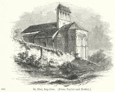 St Eloi, Espalion (engraving) tekijältä English School
