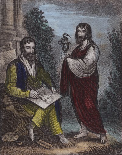 St Luke, St John (värillinen kaiverrus) tekijältä English School