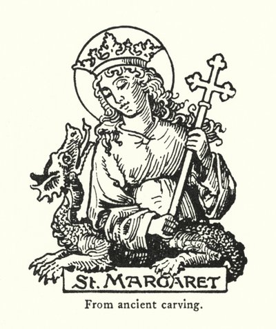 Pyhä Margaret, muinaisesta kaiverruksesta (kaiverrus) tekijältä English School