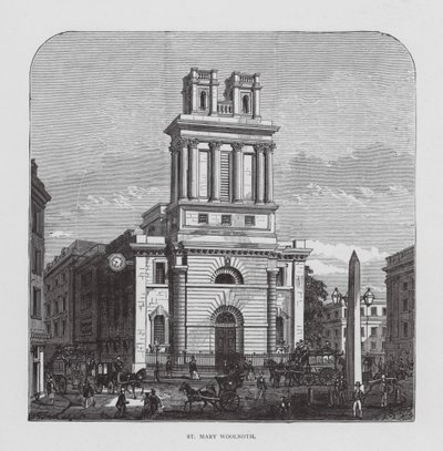 St Mary Woolnoth (litografia) tekijältä English School