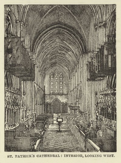 St Patricks Cathedral, sisäpuoli, joka näyttää länteen tekijältä English School