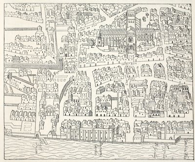 St Pauls and Neighbourhood, Aggas Plan, 1563 tekijältä English School