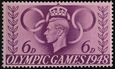 Postimerkki vuoden 1948 Lontoon olympialaisten muistoksi tekijältä English School