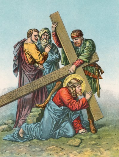 Asema VII Jeesus putoaa ristin alle toisen kerran tekijältä English School