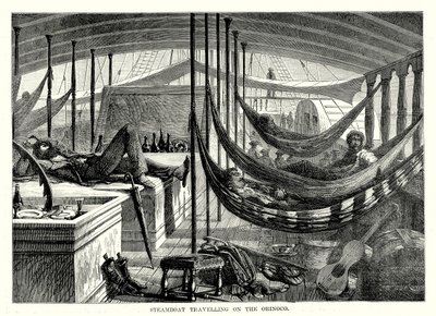 Höyrylaiva matkalla Orinocolla (kaiverrus) (kaiverrus) tekijältä English School