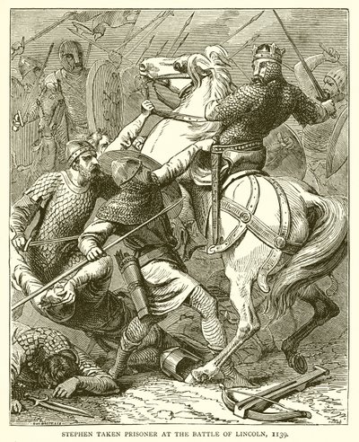Stephen vangittiin Lincolnin taistelussa vuonna 1139 tekijältä English School