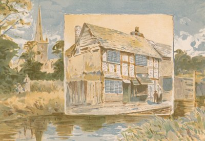 Stratford-on-Avon ja Shakespearen talo ennen sen entisöintiä tekijältä English School