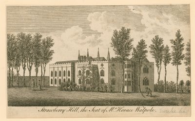 Strawberry Hill, Twickenham, Lontoo; herra Horace Walpolen istuin tekijältä English School