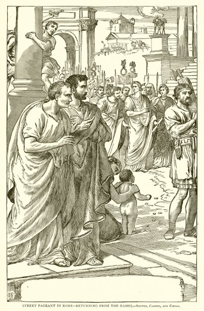 Katukilpailu Roomassa - Paluu kisoista. - Brutus, Cassius ja Caesar tekijältä English School
