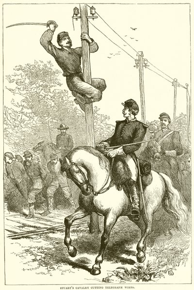 Stuarts Cavalry leikkaa lennätinlankoja tekijältä English School