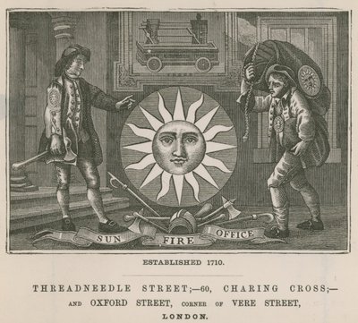 Sun Fire Office, Threadneedle Street, 60 Charing Cross ja Oxford Street, Lontoo tekijältä English School
