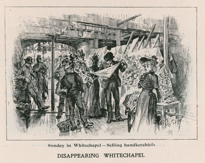 Sunnuntai Whitechapelissa - nenäliinojen myynti tekijältä English School