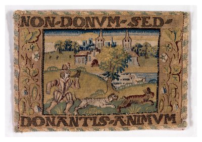 Metsästyskohtausta kuvaava kuvakudos, mahdollisesti Sheldonissa Englannissa, n. 1600-25 (villa) tekijältä English School