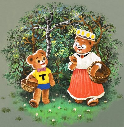 Nalle (piilotettujen esineiden kanssa) tekijältä English School
