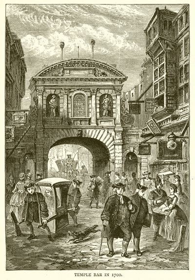 Temple Bar vuonna 1700 tekijältä English School