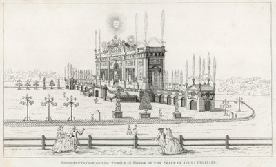 Temppeli Aix la Chapellen rauhan kunniaksi 1749 tekijältä English School
