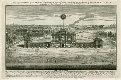 Temppeli Aix la Chapellen rauhan kunniaksi 1749 tekijältä English School