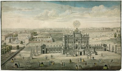 Temppeli Aix la Chapellen rauhan kunniaksi 1749 tekijältä English School