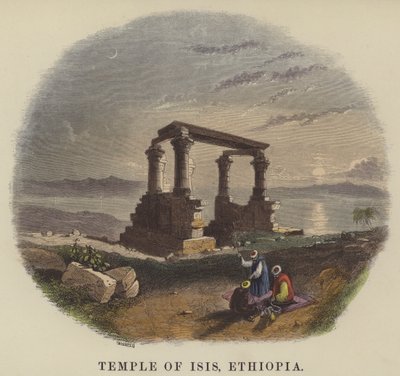 Isisin temppeli, Etiopia (värinen kaiverrus) tekijältä English School