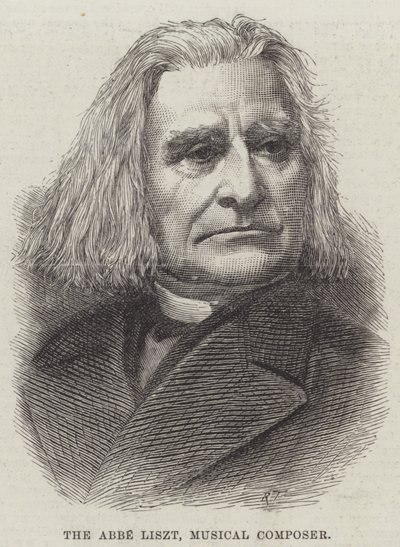 Abbe Liszt, musiikillinen säveltäjä (kaiverrus) tekijältä English School