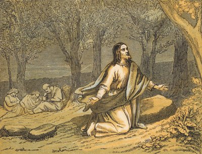 Agony in the Garden (värillinen kaiverrus) tekijältä English School