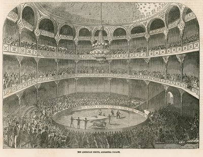 Amerikkalainen sirkus Alhambra Palacessa (Alhambra Theatre), Leicester Square, Lontoo tekijältä English School