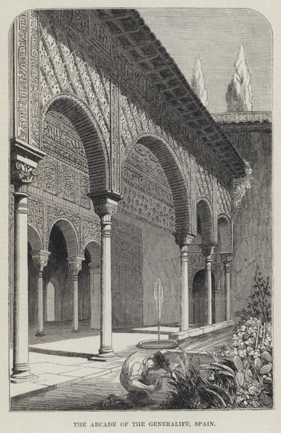 The Arcade of the Generalife, Espanja (kaiverrus) tekijältä English School