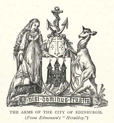 Edinburghin kaupungin käsivarret (kaiverrus) tekijältä English School